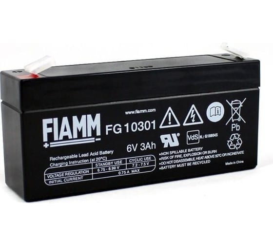 Батарея аккумуляторная 6 В, 3 Ач FIAMM FG10301