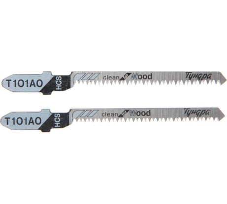 Пилки для лобзиков по дереву, фигурный рез, HCS, 50/75x1.4 мм, 2 шт ТУНДРА 7347458