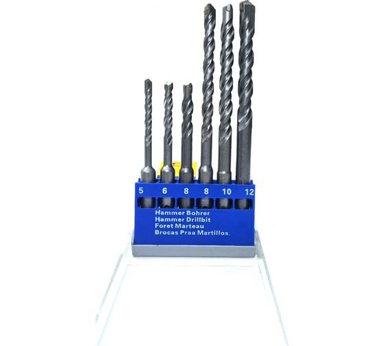 Набор буров по бетону SDS-plus 6 шт, 5-12 мм Strong CTC-023001106 1