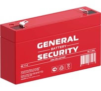 Аккумуляторная батарея General Security GS1.3-6 6В, 1.3 Ач УТ-00001372
