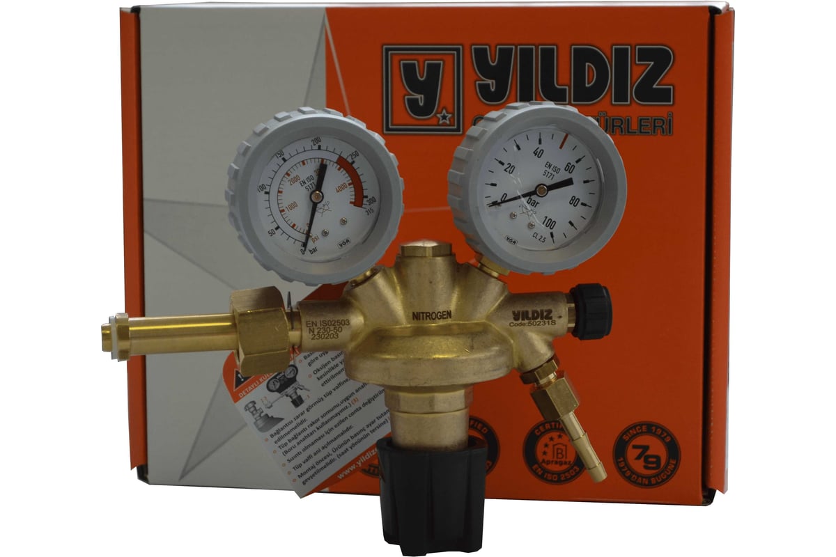Редуктор азотный высокого давления 50 бар GAZ YILDIZ 50231S-RU .