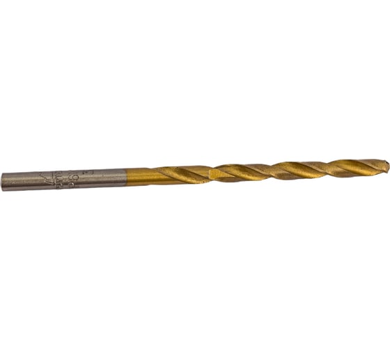 Сверло по металлу 3 мм, титан+кобальт, Р6М5 vertextools 666-03