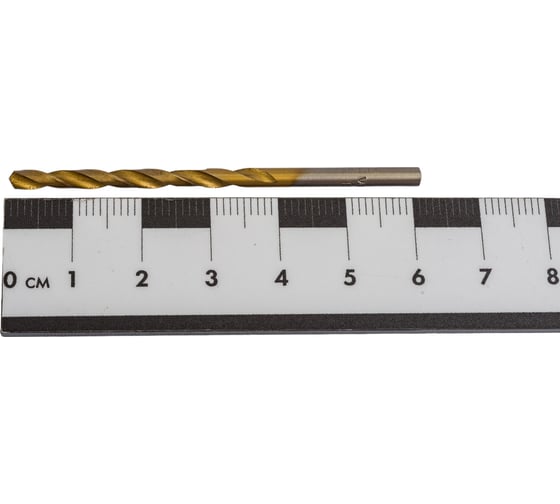 Сверло по металлу 3 мм, титан+кобальт, Р6М5 vertextools 666-03