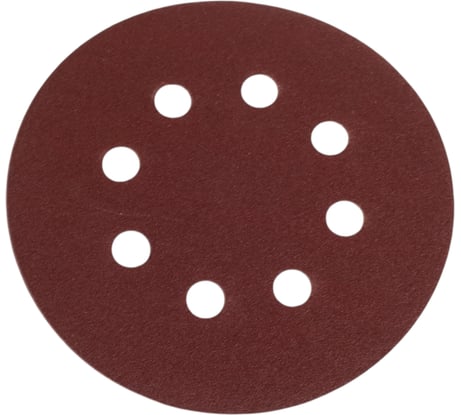 Круг абразивный перфорированный под липучку 100 шт, 125 мм, Р180 vertextools 12801-180