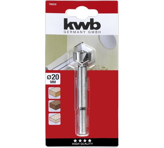 Сверло Форстнера kwb 20мм 7060-20