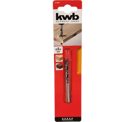 Сверло спиральное (5 мм) по дереву KWB 5114-65