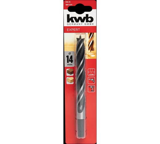 Сверло спиральное (14 мм) по дереву KWB 5114-74