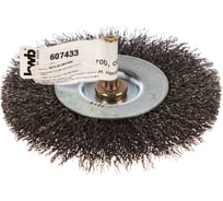 Щетка плоская (100 мм; хвостовик 6 мм; грубая) KWB 6074-33