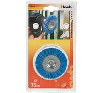 Щетка плоская нейлоновая (75 мм; хвостовик 6 мм; мягкая) KWB 6043-10