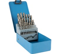 Набор сверл спиральных по металлу 1-13 мм, HSS, DIN 338, 25 шт DeBever Machining Solutions DB-DG25