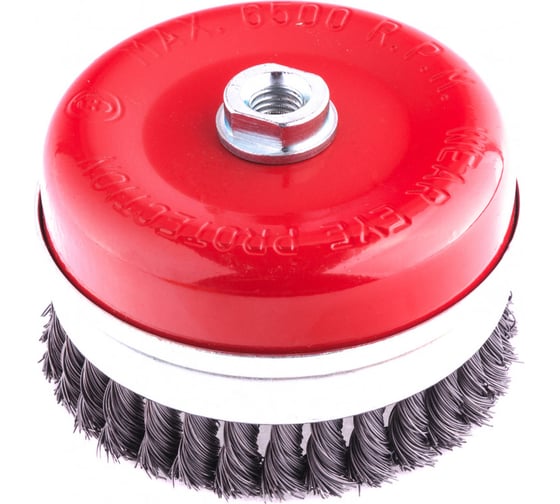 Щетка для УШМ Heavy Duty, 125 мм, М14, "чашка", крученая металлическая проволока MATRIX 74674 1