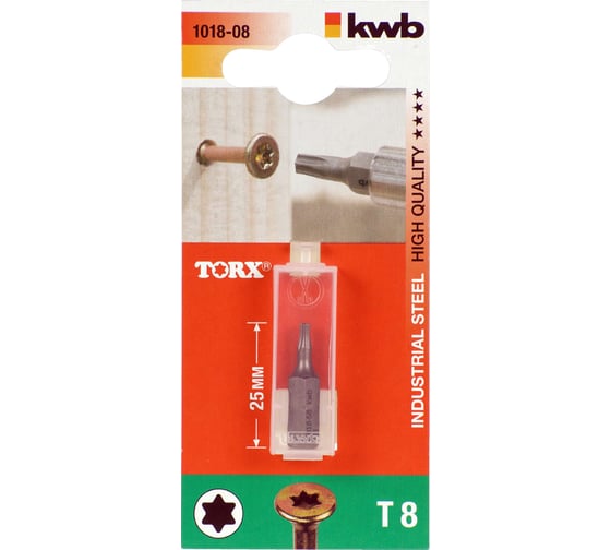 Бита TORX T8 (1 шт; 25 мм; 1/4") KWB 1018-08 1