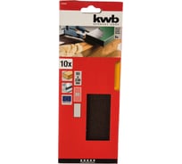 Шлифлист 10 шт. по дереву/металлу (93х230 мм; К 80; электрокорунд) KWB 815-080