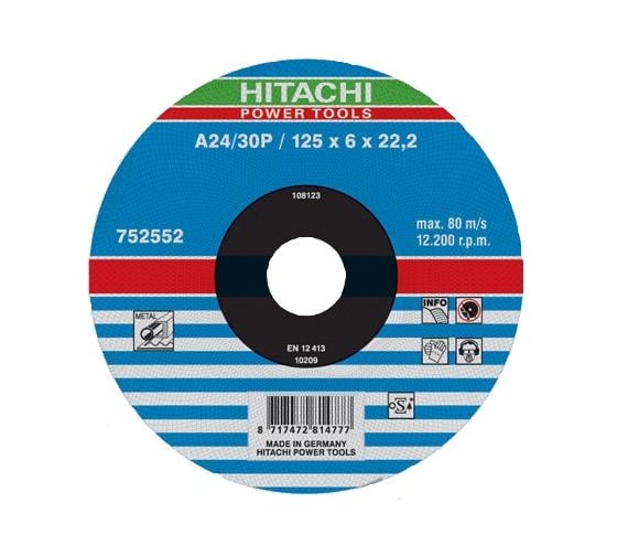 Диск шлифовальный по металлу 125х6х22,2 Hitachi HTC-752552