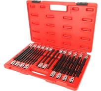 Набор 6-ти гранных бит-головок 1/2" HEX H5-H12, TORX T40-T70, SPLINE M8-M10, RM8-RM14 (22 предмета) JTC 5329