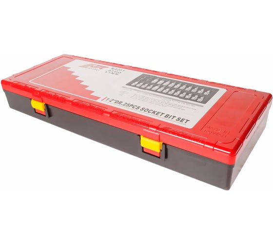 Набор бит-головок 1/2" HEX H4-H14, TORX T20-T60, SPLINE M5-M12 (25 предметов) JTC K4251