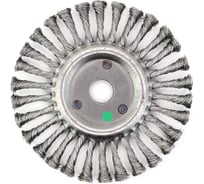 Щетка дисковая жгутовая 175x13x22.2 мм, ворс нержавеющая сталь 0.50 мм для УШМ 13-034 EuroBrush EB-DSS6