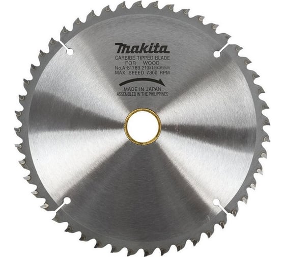 Диск пильный по дереву (210х30/25х1.9 мм; 48Т) Makita A-81789 1