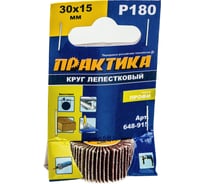 Круг лепестковый с оправкой (30х15мм; P180) ПРАКТИКА 648-915