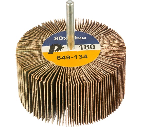 Круг лепестковый с оправкой (80х40 мм; P180) ПРАКТИКА 649-134