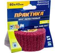 Круг войлочный с оправкой (80х40 мм) ПРАКТИКА 649-141