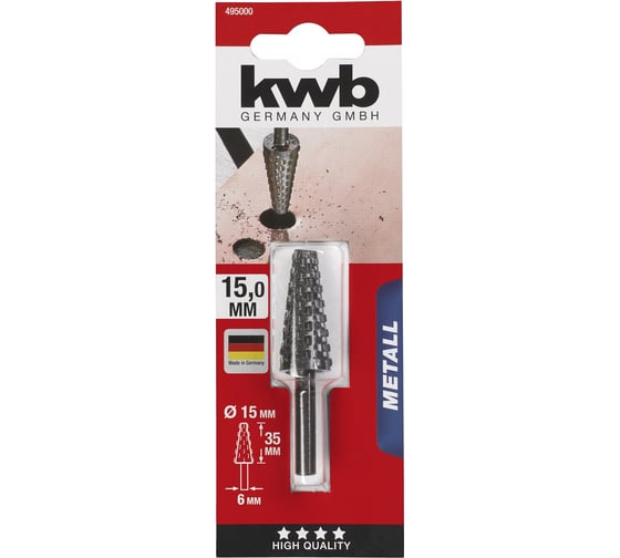 Бор-фреза (15х35 мм; хвостовик 6 мм) KWB 4950-00