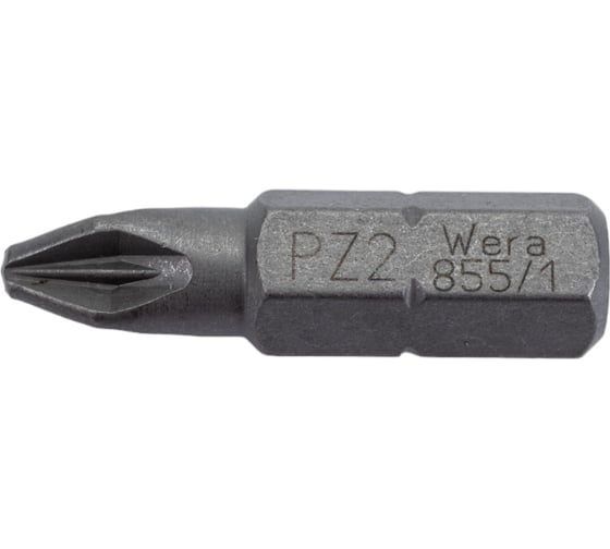 Крестовая бита Pozidriv 855/1 Z PZ 2, 25 мм, 1/4", C6.3 WERA WE-072082