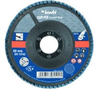 Круг шлифовальный по металлу (125х22.2 мм; K80) KWB 7957-28