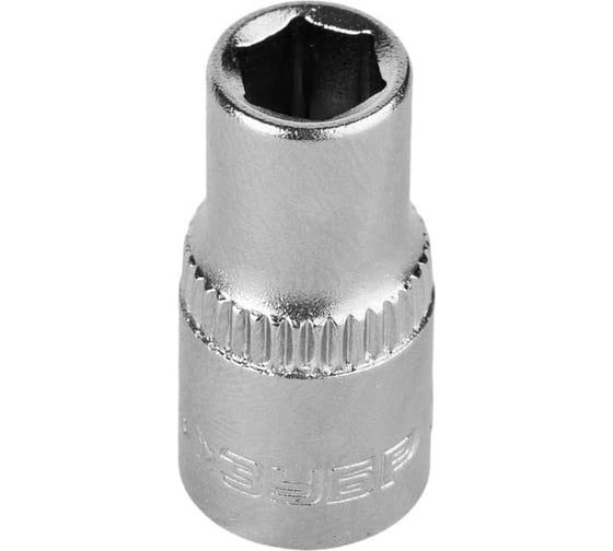 Головка торцовая МАСТЕР (6 мм; 1/4"; Cr-V; FLANK) Зубр 27715-06