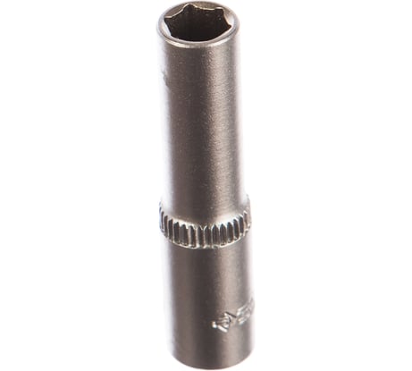 Головка торцовая удлиненная МАСТЕР (7 мм; 1/4"; Cr-V; FLANK) Зубр 27717-07