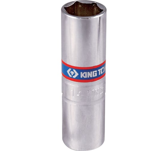 Свечная шестигранная головка (3/8", 14 мм, пружинный фиксатор) KING TONY 36A514