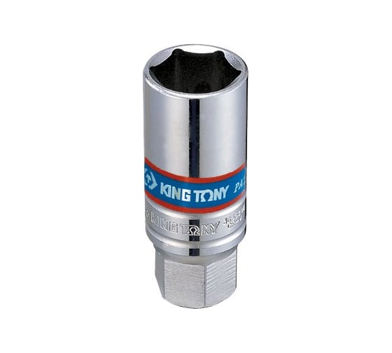 Свечная шестигранная головка (3/8", 18 мм, пружинный фиксатор) KING TONY 36A518