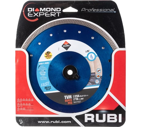 Диск алмазный TVH 250 SUPERPRO для твёрдых материалов турбо випер (250х25.4 мм) RUBI 31937
