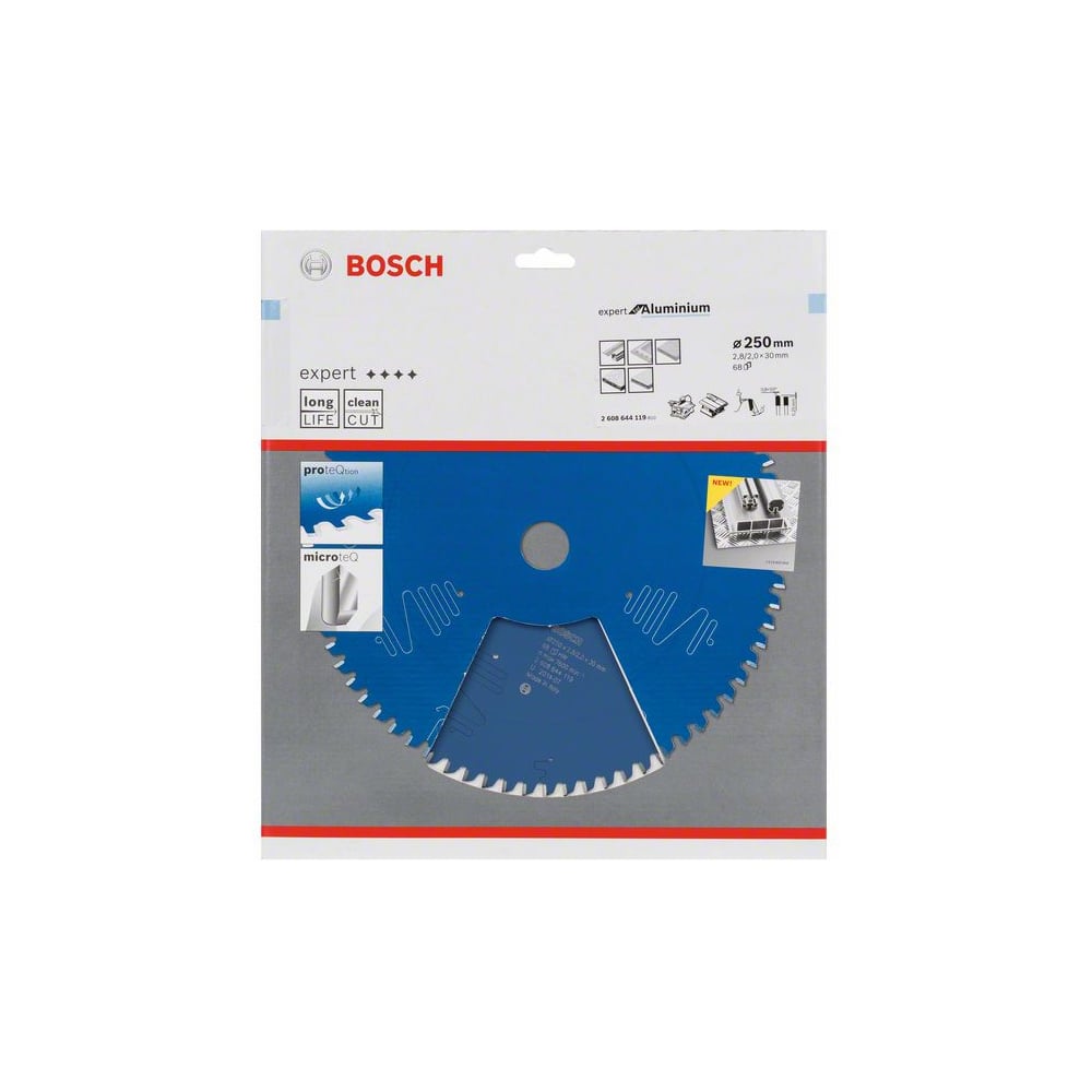Циркулярный диск Expert по алюминию 250x30x2.8/2x68T Bosch 2608644119 ...