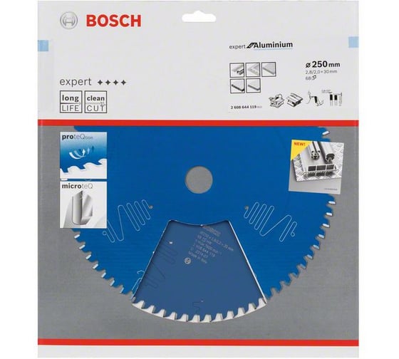 Циркулярный диск Expert по алюминию 250x30x2.8/2x68T Bosch 2608644119