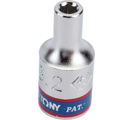 Головка торцевая стандартная шестигранная 1/4", 3,2 мм KING TONY 233532M