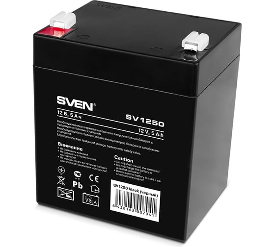 Батарея SV 1250 12V, 5Ah, F1 SVEN SV-0222005