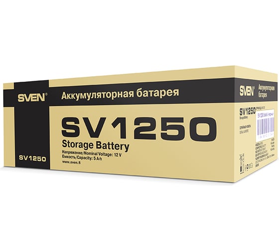 Батарея SV 1250 12V, 5Ah, F1 SVEN SV-0222005