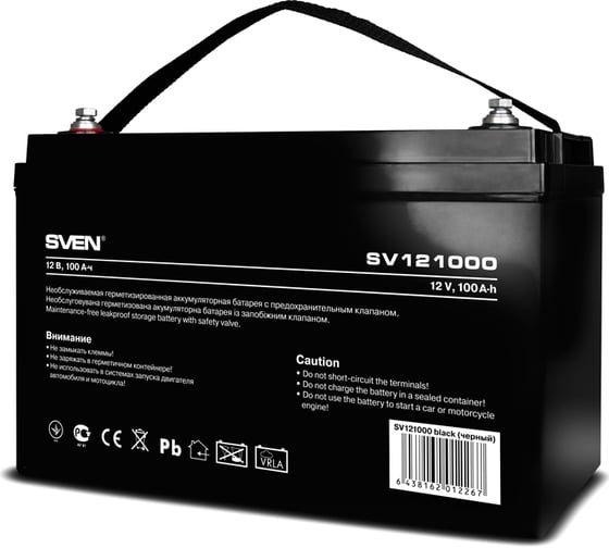 Батарея SV 121000 12V, 100Ah, B5 SVEN SV-012267