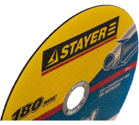 Круг отрезной абразивный "MASTER" по металлу 180х1,6х22,2мм STAYER 36220-180-1.6_z*01