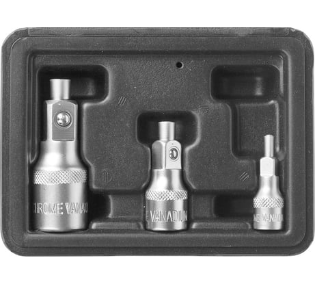 Набор магнитных адаптеров для торцовых головок МАСТЕР (3 шт; 1/2", 3/8", 1/4") Зубр 27712-H3