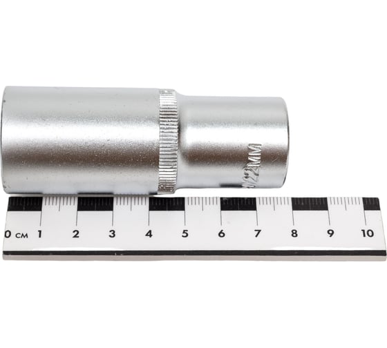 Головка торцовая удлиненная МАСТЕР (22 мм; 1/2"; Cr-V; FLANK) Зубр 27726-22