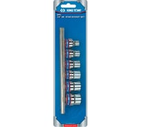 Набор торцевых головок (3/8", TORX Е-стандарт, Е8-Е18, 6 предметов) KING TONY 3106PR