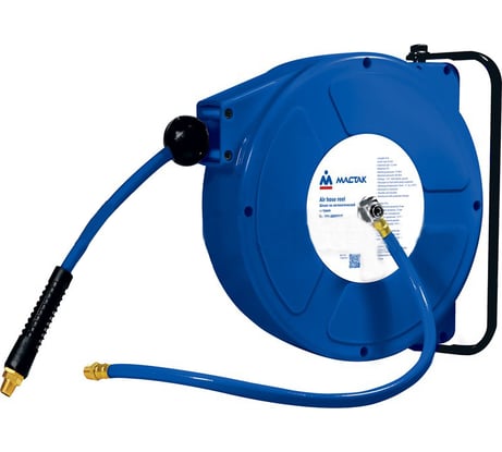 Шланг полиуретановый на автоматической катушке 8х12 мм, 8 м, резьба 1/4” МАСТАК 681-08008HR