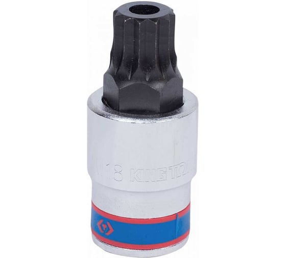 Насадка бита торцевая (1/2", SPLINE, M18, L = 66 мм, с отверстием) KING TONY 402B18 1