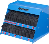 Стенд с ударными глубокими торцевыми головками 4435S (110 шт; 1/2"; 5/16"-1 1/4") KING TONY 4466SP