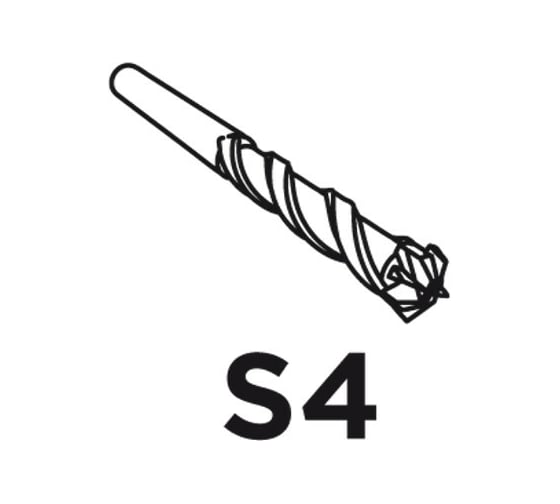 Бур по бетону SDS Plus 16x310 мм S4 quatro GRAPHITE 57H474