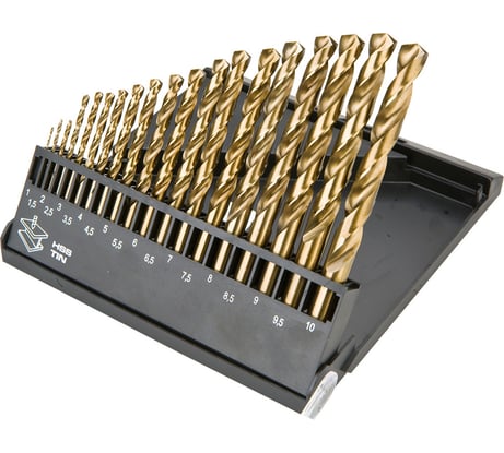 Набор сверл по металлу HSS-TiN 1.0-10 мм 19шт. GRAPHITE 57H199