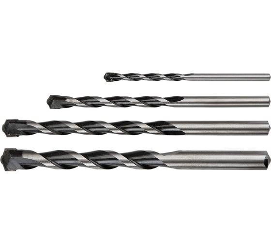 Набор сверл по бетону 4-10 мм с твердосплавными напайками 4 шт. GRAPHITE 57H746