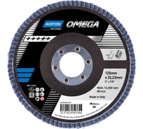 Круг лепестковый Omega 125x22 мм, P80, цирконий NORTON 78072716284